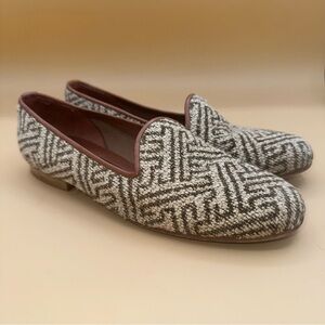 House of ZALO Women’s Tribal Tapestry Loafers - Brown and Tan, Size 6.5, EUC